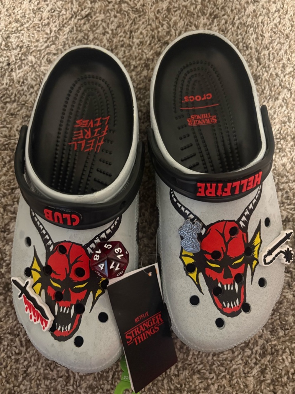 Crocs x Stranger Things Hellfire Club Clogs Multi Color 211507-90H NEW  M9/W11